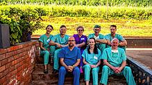 Das Team (von links): Iris Oswald, Sascha Löhr, Marita Steinebrunner, Wolfgang Bachbauer, Christian Hausding, Tim Delbeck, Annalena ...