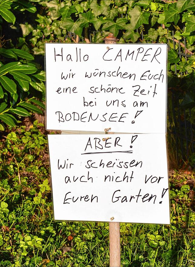 Nicht bei allen kommen die Camper in der Eichwaldstraße in Lindau gut an.