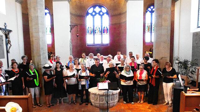 Der Cantus Valbeja aus Jestetten singt beim Doppelkonzert zusammen mit dem gemischten Chor Rheinau in der Bergkirche in Rheinau. Foto: ...