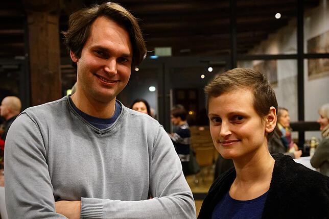 Die Geschwister Fabian und Lisa Munz fanden den Vortrag &bdquo;gut und anregend&ldquo;.