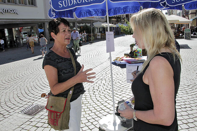 Bild 6: Viel VS-Gegenwind für OB-Kandidatin Fridi Miller beim SÜDKURIER-Stadtgespräch in Villingen