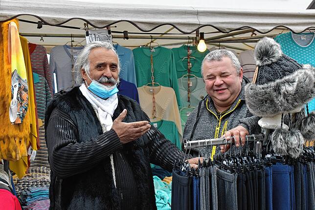 Vittorio Procopio (links) und Raimund Minias sind müde von Corona und Marktabsagen. Danke an die Gemeinde, dass sie den Chilbimarkt ...
