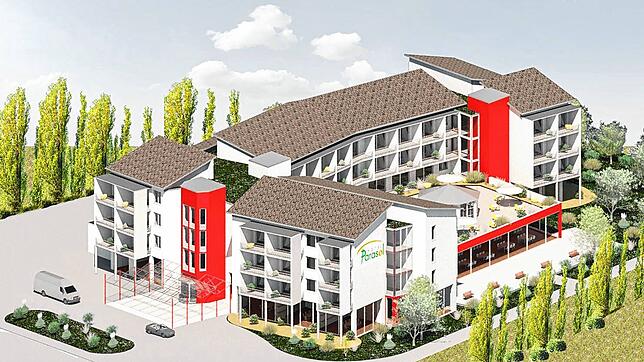Dieser Planentwurf von 2014 für das barrierefreie &bdquo;Parasol&ldquo;-Hotel in Bad Dürrheim wird überarbeitet. Der Spatenstich soll ...
