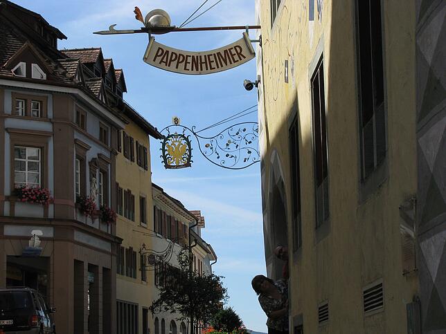 Ein Zeugnis der Pappenheimerischen Herrschaft im Stadtzentrum in Engen.