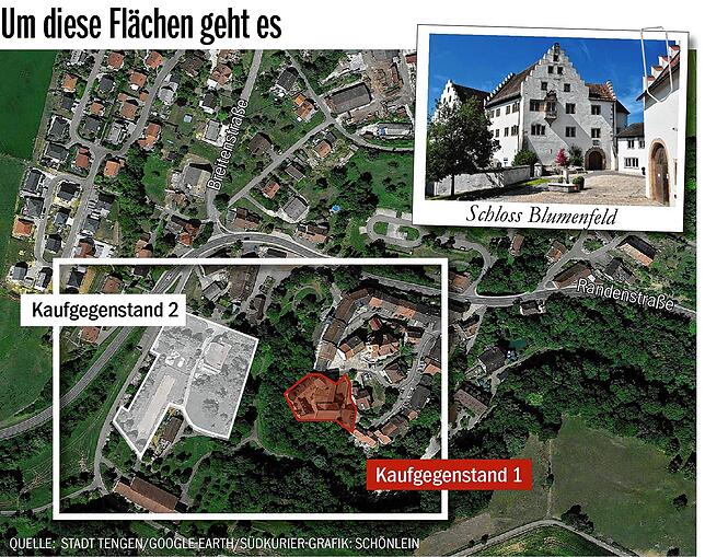 Bild 1: Zwei Flächen statt &bdquo;nur&ldquo; Schloss Blumenfeld: Wettbewerb für neuen Eigentümer beginnt