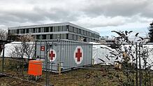Das Krisen-Szenario steht. Die Zeltklinik vor dem Klinikum Friedrichshafen auch. Sie ist Teil des Notfallplans.