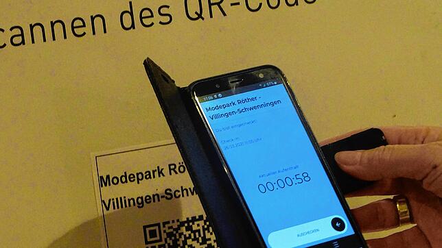 Auch in Königsfeld setzt man auf Kontaktnachverfolgung mit der Luca-App, wie dies beispielsweise auch der Modepark Röther in Villingen ...