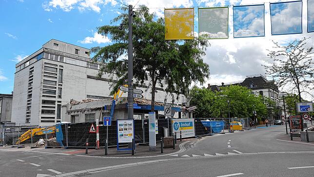 Der letzte Rest des Hauses zur Helvetia am Eingang zum Kreuzlinger Boulevard.
