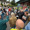 Rund 50 interessierte Bürger waren zu der Veranstaltung der SPD-Fraktion an der Rauensteinstraße gekommen. In der Mitte (von links) ...
