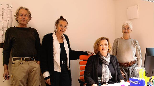 Andreas Nitschke, Waltraud Rasch, Hilke Hantel und Barbara Limpricht (von links) im neuen Büro der Zeller Kultur.