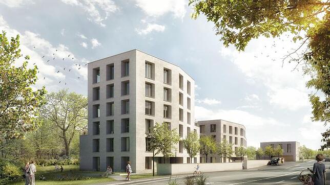 Ein Blick auf die dem Ortsinneren zugewandte Seite des Gebäudes, das in Rielasingen entstehen soll. Zur Aach hin plant Architekt Daniel ...