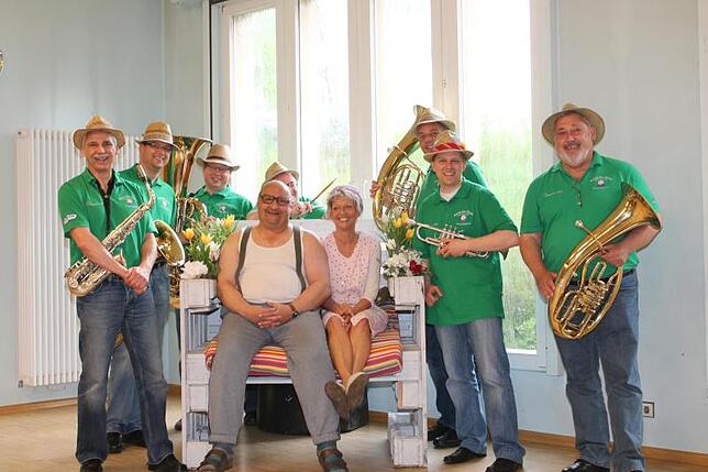 Die "Kueseckel-Musik" mit den Kächeles (Mitte) / Die Kächeles im Mariensaal / 19.05.2017 / Foto : Lutz Rademacher