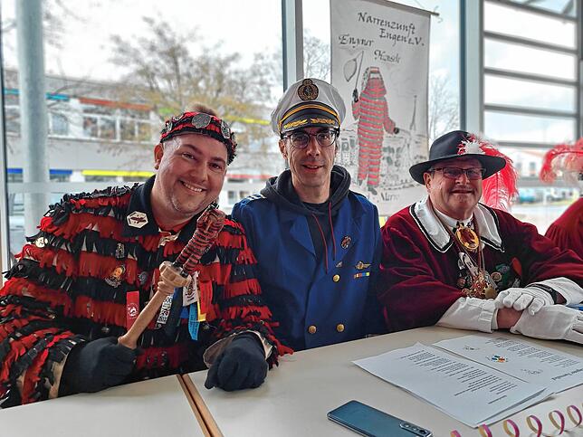 Närrische Ratssitzung in der Engener Stadthalle am Rosenmontag.