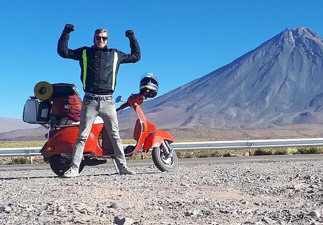 Der Vulkan Licancabur ist 5920 Meter hoch. Norman Stemmer hat ihn bezwungen.