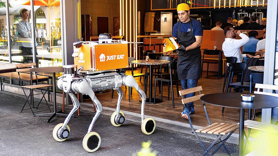 Mit diesem Roboter wurden die Kunden von Zeki Bulgurcus Dönerladen zwei Wochen lang beliefert. Doch damit ist jetzt Schluss.