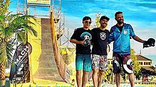 Toller Erfolg für das Team Waterslide aus Schönwald: Jonas Scherzinger (Rang zwei, links) und Andreas Hirt (rechts, Rang drei) ...