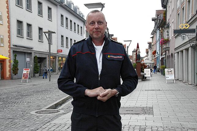 Markus Megerle ist der oberste Feuerwehrkommandant in VS. Unser Bild stammt von Oktober 2020.