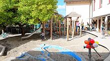 Dieser Sand im neu gestalteten Garten des Kinderhauses St. Nikolaus entspricht nicht der Norm und muss ausgetauscht werden.