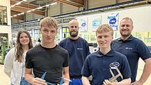 Sie informieren beim Ausbildungsforum an der Eichendorffschule über Ausbildungswege, Studiengänge und berufliche Perspektiven bei IMS ...