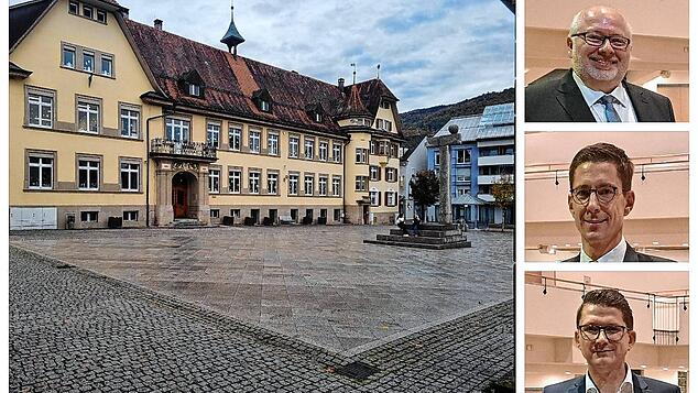 Der Talschulplatz soll umgestaltet werden: Wie stellen sich ihn die drei Kandidaten Michael Kownatzki (von oben), Denis Schimak und ...