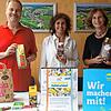 Sie werben für ein „faires, nachhaltiges und verantwortungsbewusstes Miteinander-lokal wie global“: Von links: Michael Beer, Cristina ...