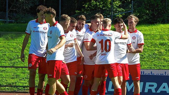 Nach fünf Minuten stand es 1:0 für den SC Pfullendorf (Alexandru Török, Zweiter von rechts, erzielte das Tor). Aber das rasante Duell ...