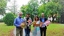 Sie freuen sich auf eine entspannte Atmosphäre und kulinarische Erlebnisse beim Streetfood-Markt (von links): Wirtschaftsförderer Peter ...