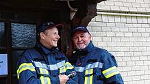 Kommandant Gerd Wimmer und Bürgermeister Rudolf Fluck (von links), hier im Bild bei der Hauptprobe 2024. Foto: Putschbach