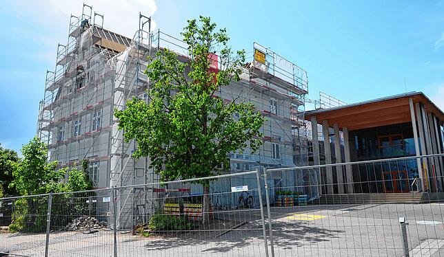 So sieht es auf der Baustelle aus.