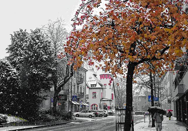 Der Winter löst Herbst ab, so wie hier in der Waldshuter Bismarckstraße am Donnerstag, 30. November.