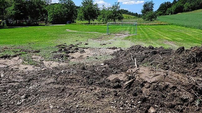Bild : Unwetterfolgen im Öhninger Ortsteil Schienen