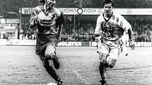 Uwe Wassmer im Heimspiel des SC gegen den Karlsruher Sport-Club. Das Spiel endete 3:3.