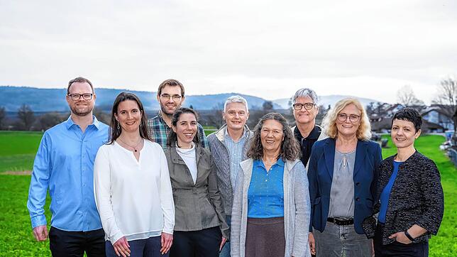 Für den Gemeinderat der Stadt Stockach kandidieren für die Grünen (von links): Tobias Feindler, Doris Rath, Timotheus Lehle, Floriana ...