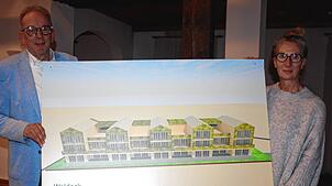 Die Ausführung der Tiny-Haus-Siedlung für Waldeck-Mitarbeiter in der Nähe des Friedhofes neben der Brücke über die B27 stellen der ...