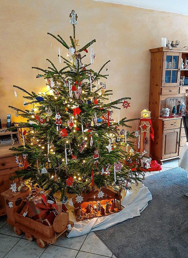Der Weihnachtsbaum von Familie Mager in Lauchringen.