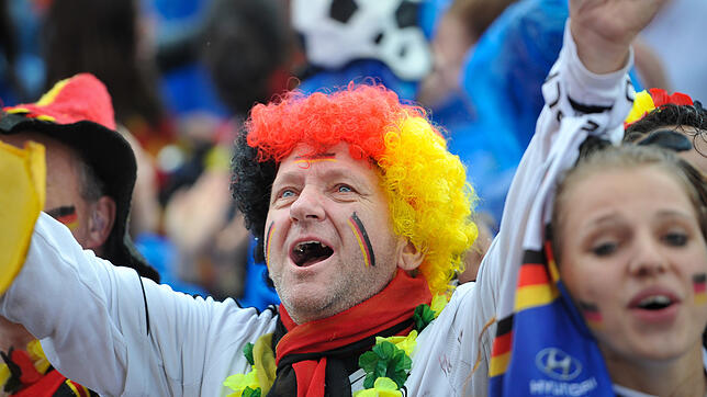 "Toooor!" Ein Fußball-Fan jubelt bei der WM 2014 über einen Treffer der deutschen Nationalelf.