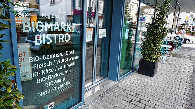 Die Türen bleiben zu: Der Biosupermarkt mit Bistro im Metzquartier ist geschlossen, ein Insolvenzverfahren ist eröffnet.