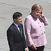 Bundeskanzlerin Angela Merkel (CDU) zusammen mit Wolodymyr Selensky, Präsident der Ukraine, bei seinem Antrittsbesuch in Deutschland vor ...