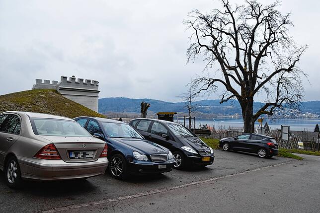 Der Parkplatz am Wassertürmle in Bodman