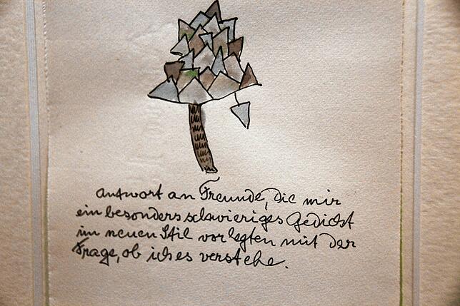 &bdquo;Antwort an Freunde, die mir ein besonders schwieriges Gedicht im neuen Stil vorlegten mit der Frage, ob ich es verstehe.&ldquo; ...