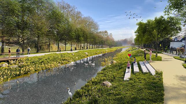 Die Dämme entlang der Rotach wären bei einem Jahrhunderthochwasser zu niedrig. Die Stadt Friedrichshafen plant deshalb Maßnahmen und ...