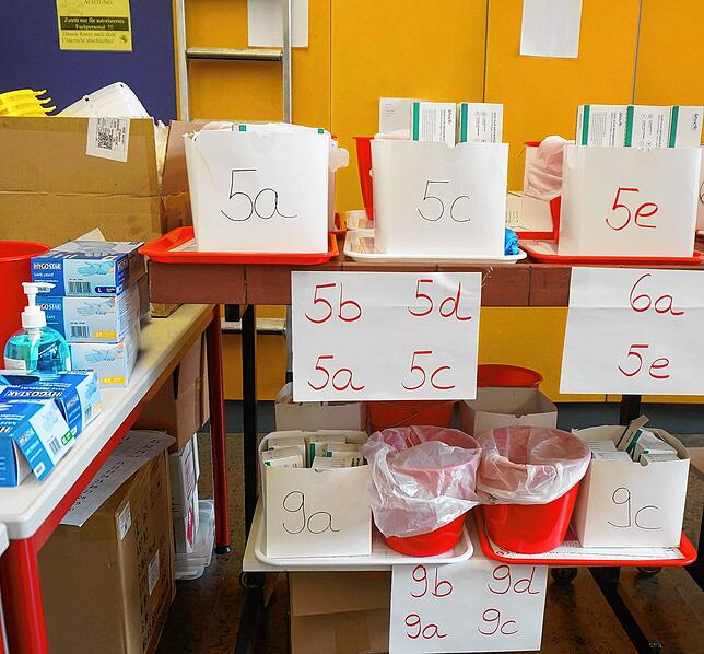 Die regelmäßigen Tests müssen nicht nur durchgeführt, sondern auch vorbereitet und dokumentiert werden &ndash; in der Realschule Tiengen ...