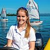 Lena Deike (21) beim Segeltraining in Friedrichshafen.