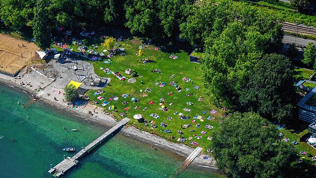 Samstag, 4. Juli, Spätnachmittag: Westbad Überlingen.