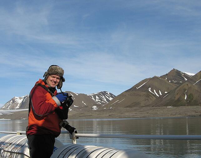 Experte für Dark Tourism: Peter Hohenhaus, hier unterwegs in Svalbard auf Spitzbergen.