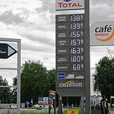 Benzinpreise an der Total-Tankstelle in Gottmadingen 6. Juli 2021, ca. 15 Uhr.