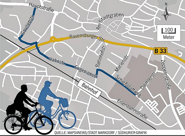 Bild 2: Fahrradstraße in Markdorf ist eingerichtet: Was das für alle Verkehrsteilnehmer bedeutet