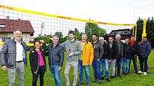 Unterstützer, Helfer und Spender (von links): Martin Rupp, Angelika Bernhardt-Welte, Karl Hafen, Mario Lieb, Jakob Krimmel, Raphael ...