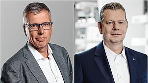 Vorstandschef Holger Klein (links) und Nutzfahrzeugchef Peter Laier verlassen Ende September ZF.