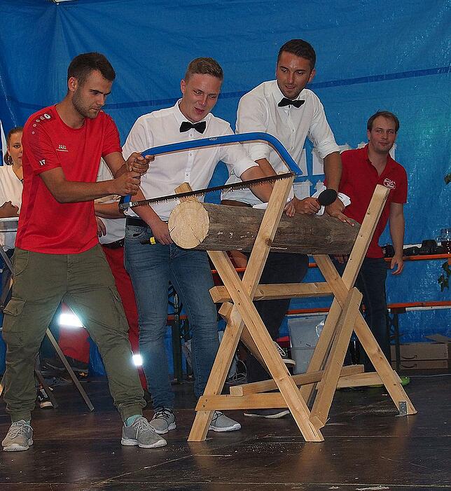 Auch einen Holzsägewettbewerb gab es beim Seefest.
